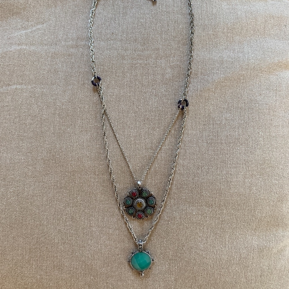 Lucky Brand Double Pendant Necklace